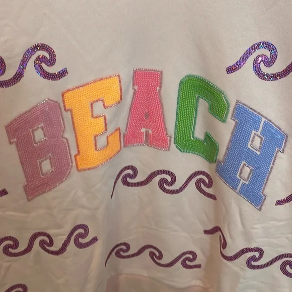 Never worn QOS Queen of Sparkles Beach Sweatshirt - Picture 2 of 3
